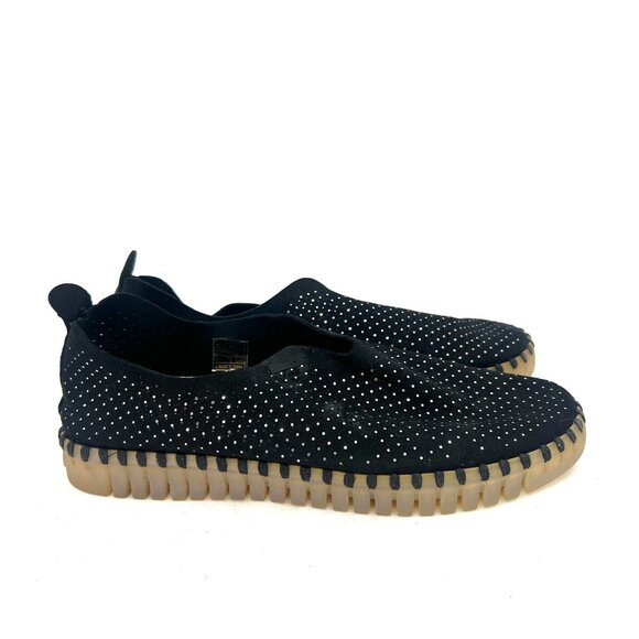 Ilse Jacobsen Tulip Lux Sparkle Leather Black Shoes Women's 39 US 8.5 9 - Picture 1 of 10